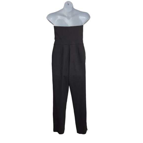TRINA TURK gray Edda strapless jumpsuit with pockets 10 - Picture 4 of 14